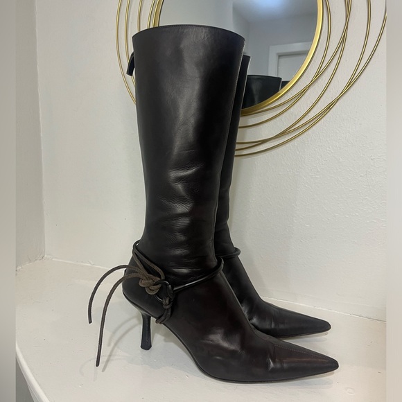 Gucci by Tom Ford dark brown leather calf boots - Picture 2 of 10
